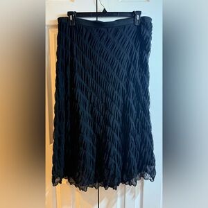 Elegant Black Textured Women's Skirt